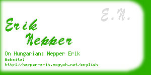 erik nepper business card